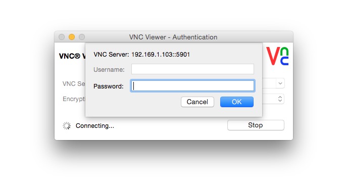 VNC Viewer connect